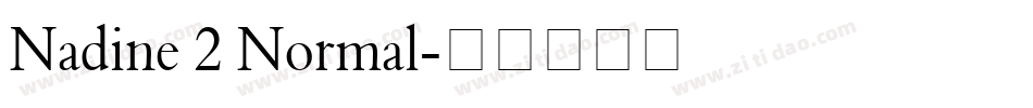 Nadine 2 Normal字体转换